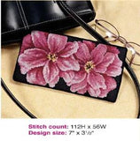 PEONY SUNGLASSES CASE  CROSS  STITCH PATTERN ONLY   YD  RYW