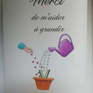Thank you card with seeds, professor, teacher