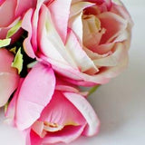 Cream Pink Rose Bouquet, Floral bunch, Pink Artificial Flowers, DIY wedding flowers Flower Bunch, Home Accents, Bouquet making Wreath Making