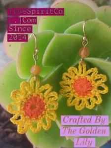 Artisan Handcrafted Earrings By Golden Lily - TrueSpiritCo - Yellow