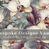 Orchids | Orchid flowers | Orchid Bouquet | Orchids Bloom | Seamless Pattern | Sublimation Pattern | Commercial Use | BFTUZC