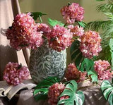 Dried-Looking Hydrangea Branch Silk Artificial Flowers Wedding Flores...