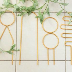 Gold colour plant trellis, Indoor plant support, Plant climber trellis, Plant support metal stake, Houseplant accessory decor gift