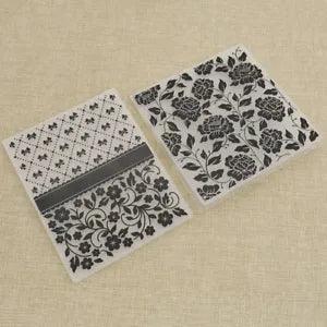Plastic DIY Embossed Stencil Folder Peony Flower Pattern Scrapbooking Decoration