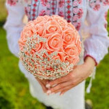 Brooch bouquet, Dusty pink bridal bouquet, Jewelry bridal bouquet, Pink wedding bouquet, Keepsake Bouquet