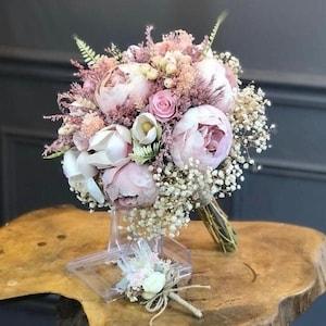 Peony Wedding Bouquet, Bridal Bouquet, Bride Bouquet, Wedding Flowers, Bridesmaid Bouquets, Artificial flowers