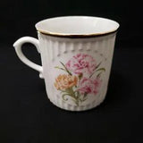 Carnation January Flower Of The Month Coffee Mug Cup Crown D Czechoslovakia