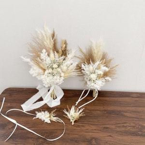 Bridal bouquet pampas grass, boho wedding bouquet, bridesmaid bouquets pampas bouquets,  white bridal bouquet??pampas grass wedding arch