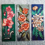 Laminated Flower Bookmarks!