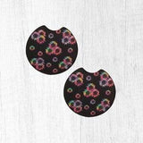 Sunflower Car Coasters, Sunflower Car Decor, Birthday Gift for Sister, Fun Gift for Her, Neoprene Car Coasters, Sunflower Gifts for Women