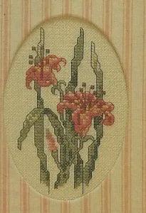 Teresa Wentzler's Day Lilies Flowers Cross Stitch Pattern Chart from publication