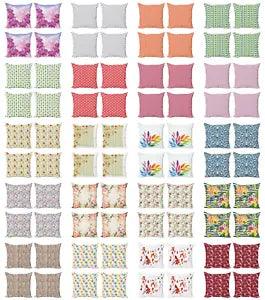 Ambesonne Floral Feminine Cushion Cover Set of 4 for Couch and Bed in 4 Sizes