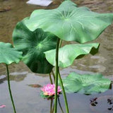 Artificial Water Lily Lotus Leaf Aquarium Pond Garden Decor Green 17/28/40CM