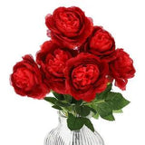 Peonies Artificial Flowers, Fake Peonies Artificial Peony Home Decor, Red