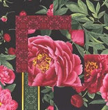 Peonies 30 4" fabric squares quilting cotton quilt floral flowers home decor