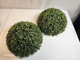 2x Artificial Boxwood Topiary Planter Faux 12 Inch Home Floral Decor