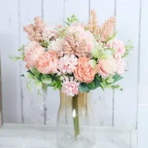 Silk Peony Artificial Flowers Rose Types Household Table Centerpiece Decorations