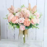 Silk Peony Artificial Flowers Rose Types Household Table Centerpiece Decorations