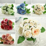 1Bouquet Artificial Ranunculus Flower Bridal Bridesmaid Wedding Home Office Deco