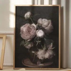 Vintage Flower Peony Art poster Choose your Size