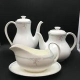 ROYAL DOULTON CARNATION LOT: TEAPOT COFFEE POT GRAVY BOAT + UNDERPLATE CH6953