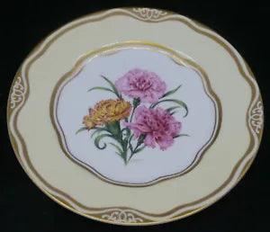 FLOWERS OF THE FIRST LADIES COLLECTOR PLATE, IDA SAXTON McKINLEY, CARNATION