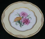 FLOWERS OF THE FIRST LADIES COLLECTOR PLATE, IDA SAXTON McKINLEY, CARNATION