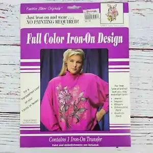 Vintage 1990 Fashion Show 57801 Sans Souci Lily Full Color Iron-On Transfer