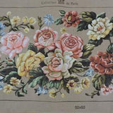 Floralies Needlepoint Bouquet of Roses Floral Images Canvas Vintage Collection de Paris Needlework No 931.06 Cotton Canvas Made in France