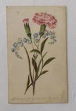 Victorian Flower Card "Carnation & Forget Me-Not"