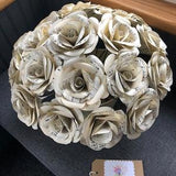 x20 Paper roses Sheet music themed + Bucket Display vase Valentine Day Gift, Mother's Day Gift, Rose Bouquet,paper flowers