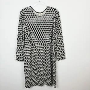 Boden Penelope Jersey Dress Black Carnation Floral Stamp Size 20/22 Long/TALL