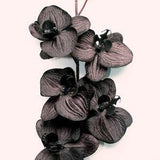 16 Inch Black Orchid Floral Stem Spray with 5 Orchids plus Buds ... Artificial flower stem - ITEM 0168 stem
