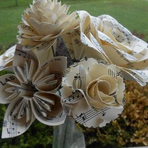 Sheet Music Custom Bouquet. CHOOSE YOUR SONG! Valentine's, Anniversary, Wedding, Centerpiece, Gift For Mom.