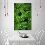 Green Plants wall art painting, Tropical Leaves decor for room, Green Leaves original wall art, Foliage print canvas, Leaves wall art