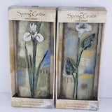 New View Spring Grace Flowers Calla Lily Iris Wall Plaque Decor Set of 2 NIP