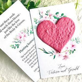 Plantable Cherry Blossom Flower Seed Wedding Favors - Personalized Seed Paper Hearts - Spring