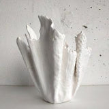 Large handmade planter pot. Scandinavian vase. White tall orchid pot.