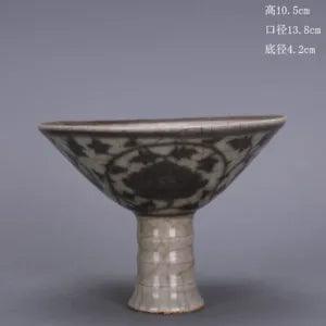 5.4" china old Antique Porcelain ming dynasty hongwu mark peony flower bowl
