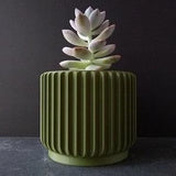 The Manhattan Planter - Dark Green - With Drainage & Tray - 4 5 6 7 8 9 inch