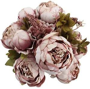 Fake Flowers Vintage Artificial Peony Silk Flowers Wedding Home