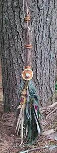 Dried Flower Broom, Witch Broom, Cinnamon Broom
