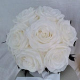 Luxury bridal bouquet with preserved white roses & ruscus, flowers bouquet, bouquet, eternal roses, wedding gift, wedding roses bouquet