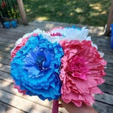Peony Paper Flower Bouquet - Alternative Wedding Bouquet - Colourful Floral Bridal Accessories