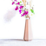 Cute Wood Flower Pot | Mothers Day Gift Vase | 3D Printed Vase | Wood Plant Pot | Origami Vase | Dried Flowers Vase | Wood Orchid Pot