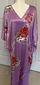 NEW! N NATORI SILKY LAVENDER FLORAL ???PEONY ??? CAFTAN/ SIZE SMALL / $84/GREAT GIFT