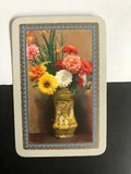 MINI Vintage Old Retro Art Swap Playing Card: Flowers Gerbera Daisy & Carnations