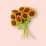 3pcs Crochet Sunflowers crochet flower bouquet sunflower bouquet birthday gift home decor room deoc