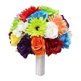 Bouquet-large bridal bouquet keepsake colorful rose daisy summer fall all season wedding flowers