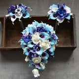 Calla Lily Wedding Bouquets, Blue Purple Bouquets, Silk Bridal Bouquets, Real Touch Flowers, Roses, Orchids, Bridesmaids Bouquets